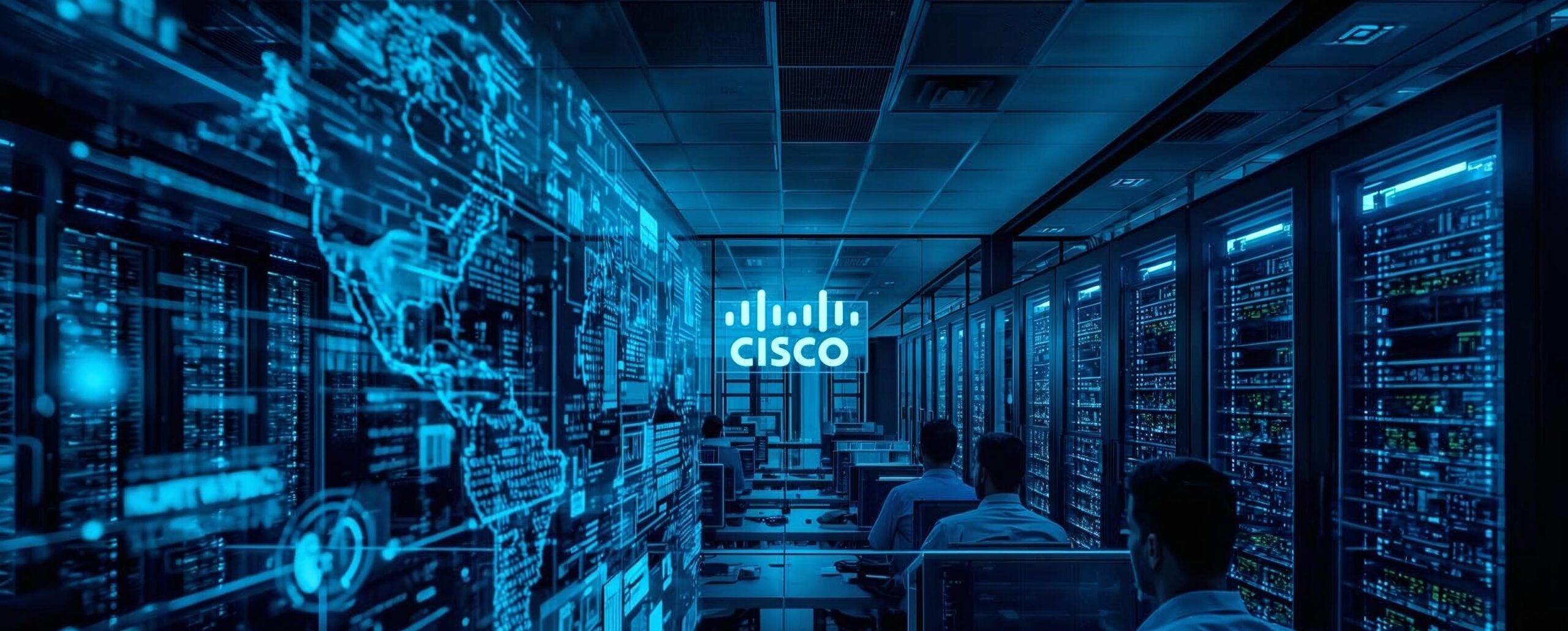 Cisco enterprise networking solutions with switches and secure infrastructure.